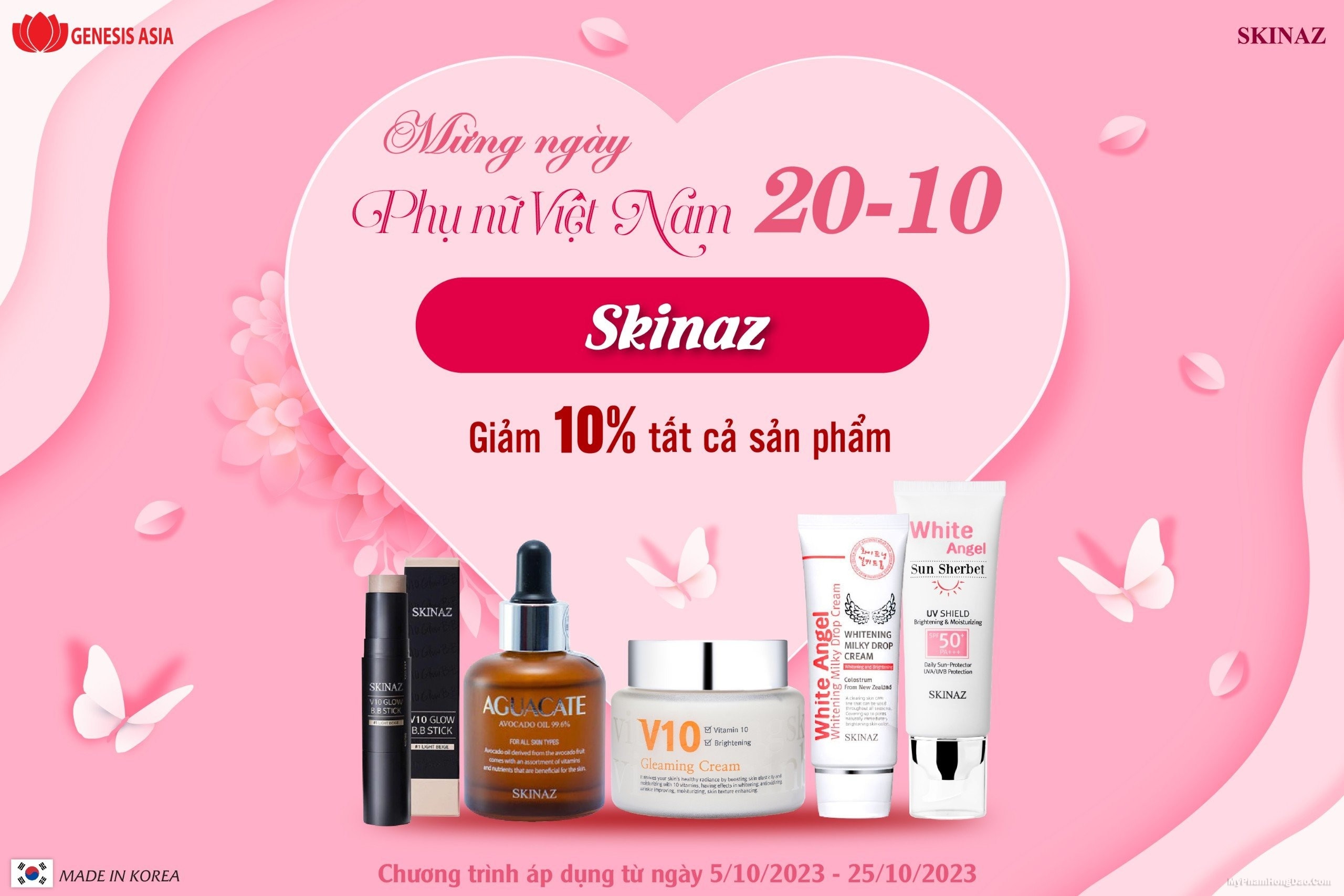 CHÀO MỪNG 20/10 SKINAZ SALE OFF CỰC MẠNH