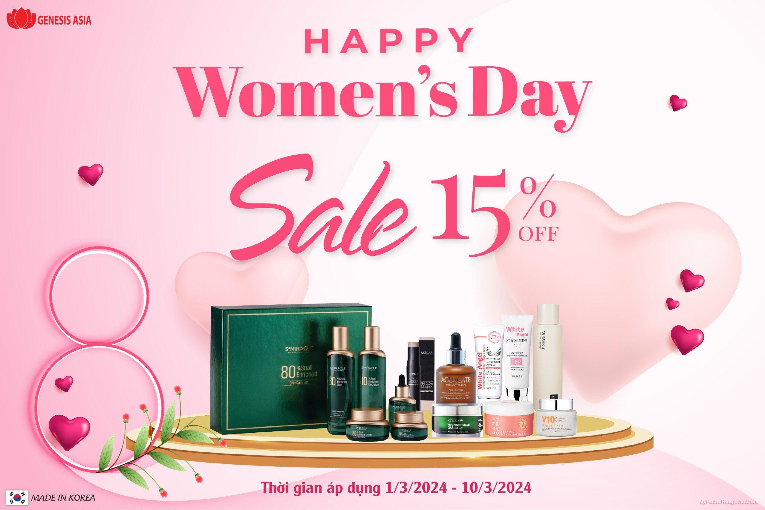 CHƯƠNG TRÌNH KHUYẾN MÃI 8-3 SKINAZ