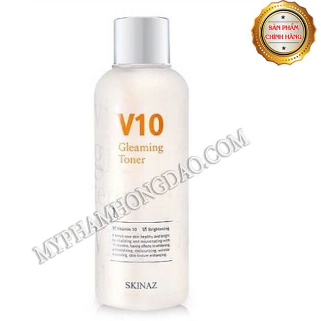 NƯỚC HOA HỒNG V10 GLEAMING TONER SKINAZ HÀN QUỐC